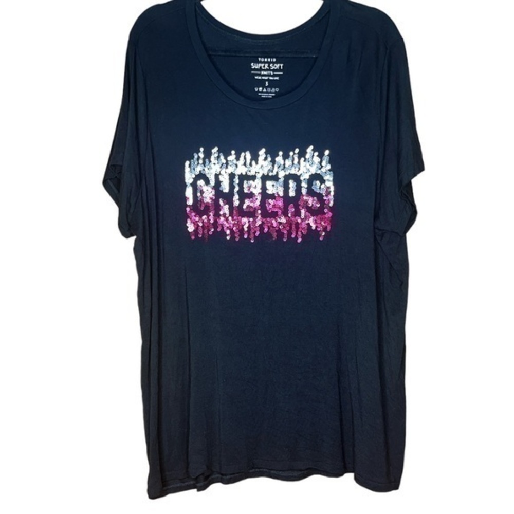 Torrid sequin Cheers shirt